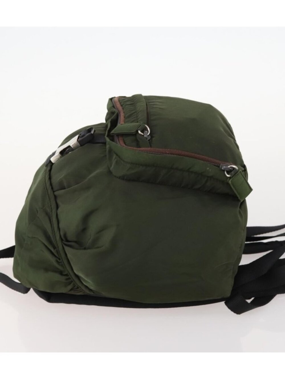 PRADA Backpack Nylon Green Silver - Picture 4 of 16